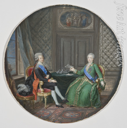 Høyer Cornelius - King Gustav III of Sweden and Catherine II of Russia in Fredrikshamn