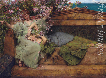 Alma-Tadema Sir Lawrence - In a rose garden