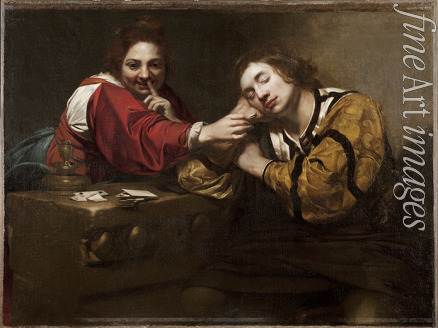 Renieri (Régnier) Niccolo - Die Wahrsagerin (Schlafender Mann, der von einer jungen Frau aufgeweckt wird)