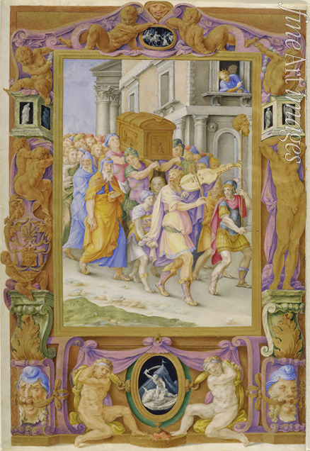 Clovio Giulio - King David dancing before the Ark of the Covenant