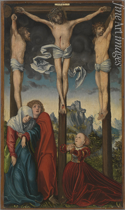Cranach Lucas der Ältere - Christus am Kreuz zwischen den beiden Schächern