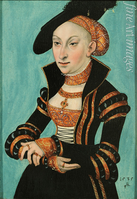 Cranach Lucas der Ältere - Porträt der Prinzessin Sibylle von Kleve (1512-1554)