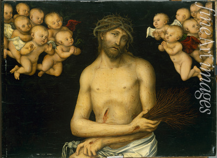 Cranach Lucas the Elder - Christ as the Man of Sorrows flanked by Angels