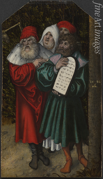 Cranach Lucas der Ältere - Moses und Aaron mit zwei Propheten