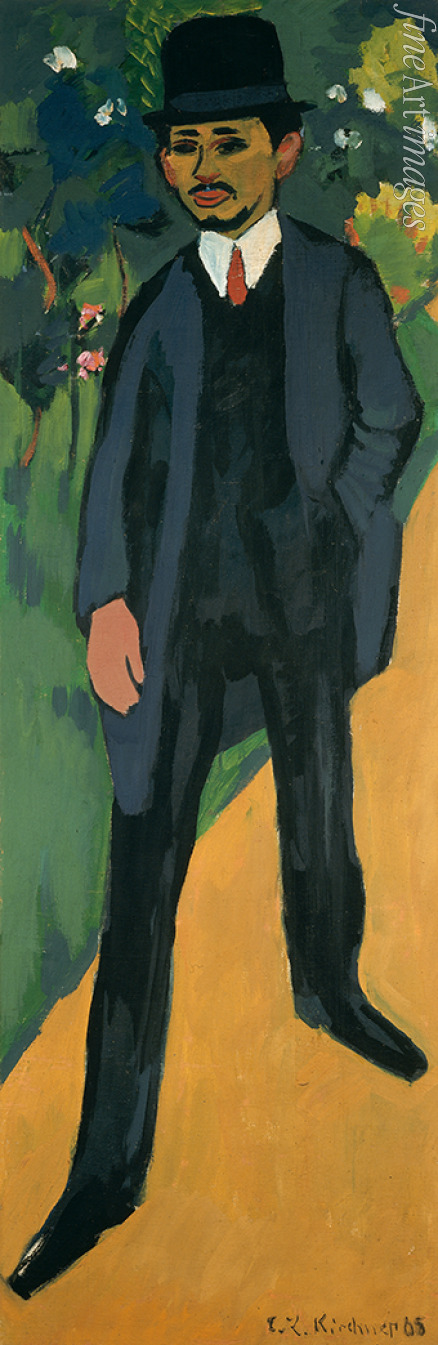Kirchner Ernst Ludwig - Portrait of Erich Heckel