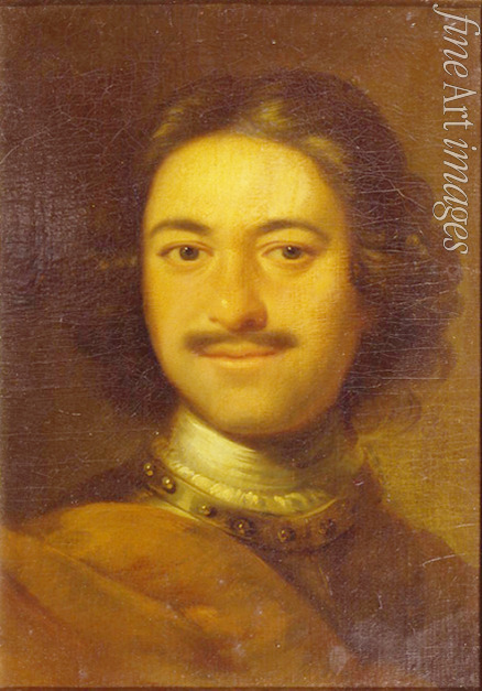Unbekannter Künstler - Porträt von Kaiser Peter I. der Große (1672-1725)