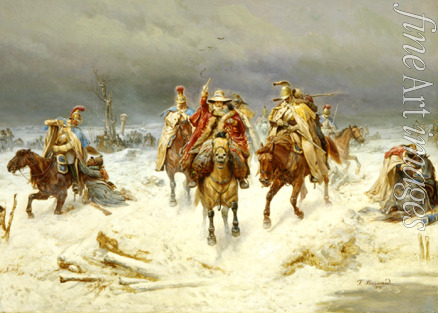 Willewalde Gottfried (Bogdan Pavlovich) - French army crossing the Berezina in November 1812