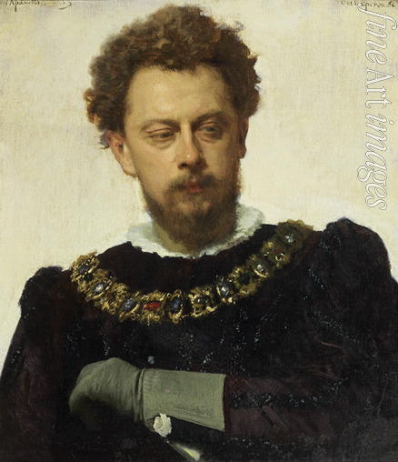 Kramskoi Iwan Nikolajewitsch - Alexander Lenski (1847-1908) als Petruchio im Theaterstück Der Widerspenstigen Zähmung von William Shakespeare