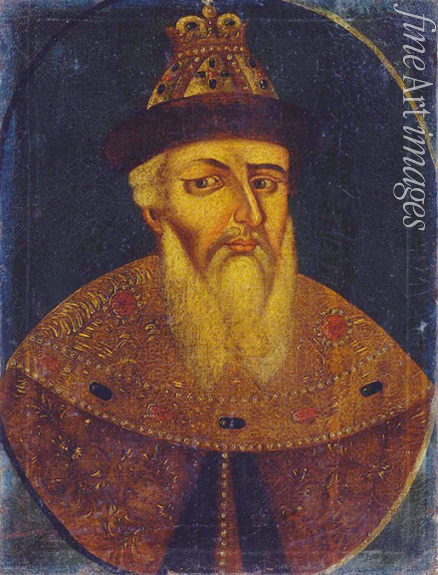 Unbekannter Künstler - Porträt des Zaren Iwan IV. des Schrecklichen (1530-1584)