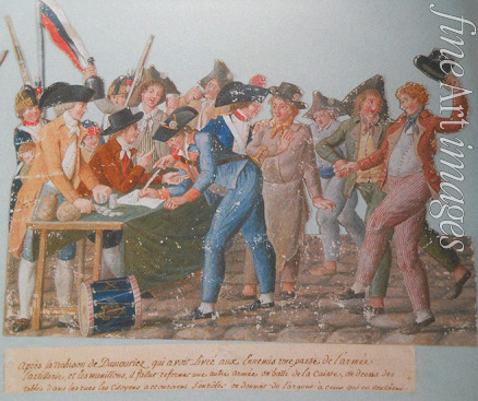 Lesueur Jean-Baptiste - Ankunft von Freiwilligen für die Revolutionsarmee