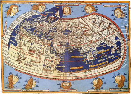 Germanus Donnus Nicolaus - Weltkarte der Cosmographia von Ptolemäus