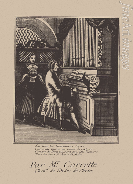 Unbekannter Künstler - Porträt von Komponist Michel Corrette (1707-1795)