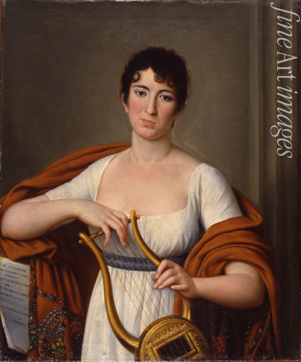 Unbekannter Künstler - Porträt von Opernsängerin Isabella Angela Colbran (1785-1845)