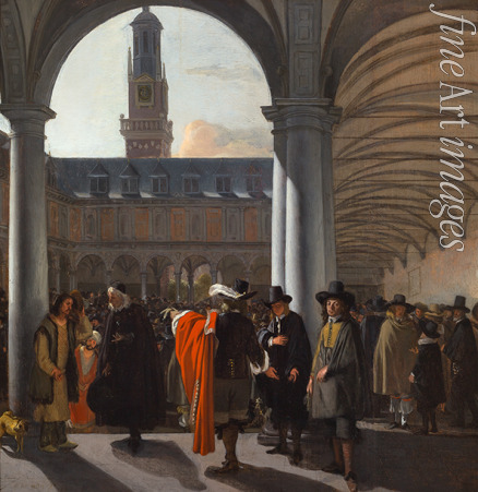 Witte Emanuel de - The Courtyard of the Beurs in Amsterdam