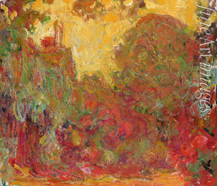 Monet Claude - Das Haus des Künstlers vom Rosengarten aus gesehen