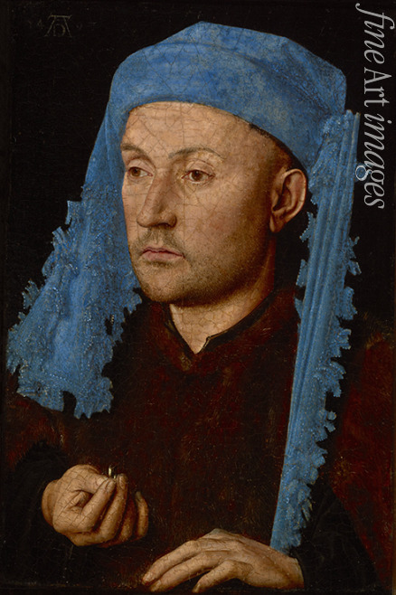 Eyck Jan van - Porträt eines Mannes mit blauem Chaperon (Mann mit dem Ring)