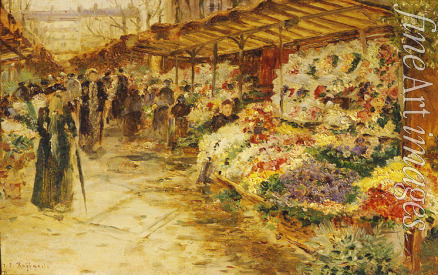 Raffaëlli Jean Francois - Flower Market