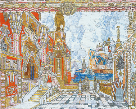 Golovin Alexander Yakovlevich - Stage design for the opera The Tale of Tsar Saltan by N. Rimsky-Korsakov