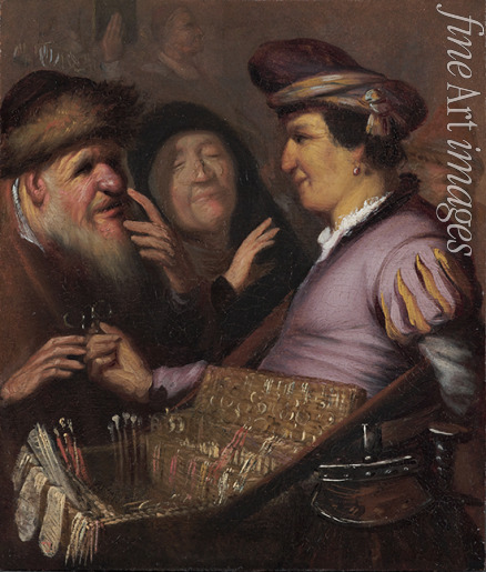 Rembrandt van Rhijn - The spectacle pedlar