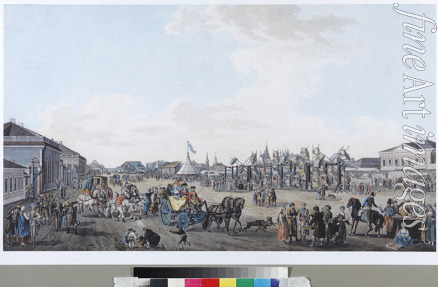 Barthe Gerard de la - The Podnovinskoye Suburb in Moscow during the Holy Week