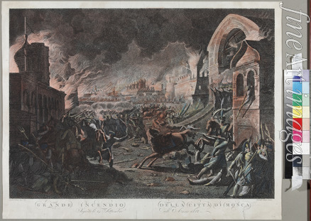Sasso Giovanni Antonio - Fire of Moscow on September 1812 (The French in Moscow)