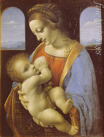 Leonardo da Vinci - Madonna und Kind (Madonna Litta)