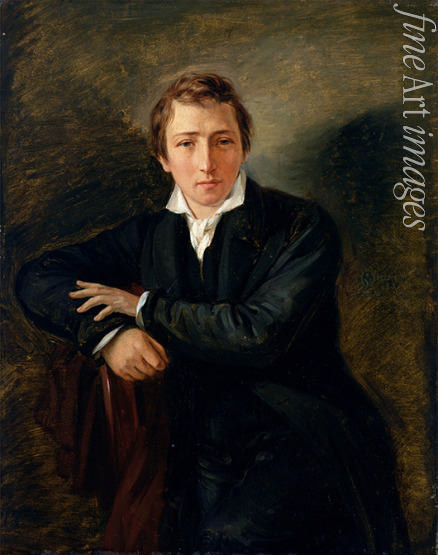 Oppenheim Moritz Daniel - Porträt des Dichters Heinrich Heine (1797-1856)