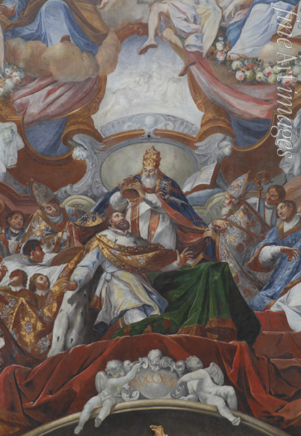 Stauder Jacob Carl - Die Krönung Karls des Großen durch Papst Leo III. im Jahr 800