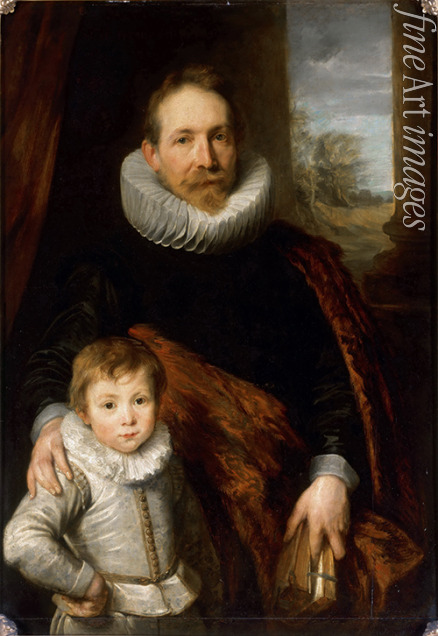 Dyck Sir Anthonis van - Porträt von Jean Richardot (1540-1609) mit Sohn
