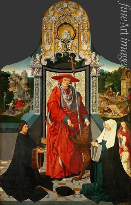 Cornelisz van Oostsanen Jacob - Saint Jerome and the lion (center panel)