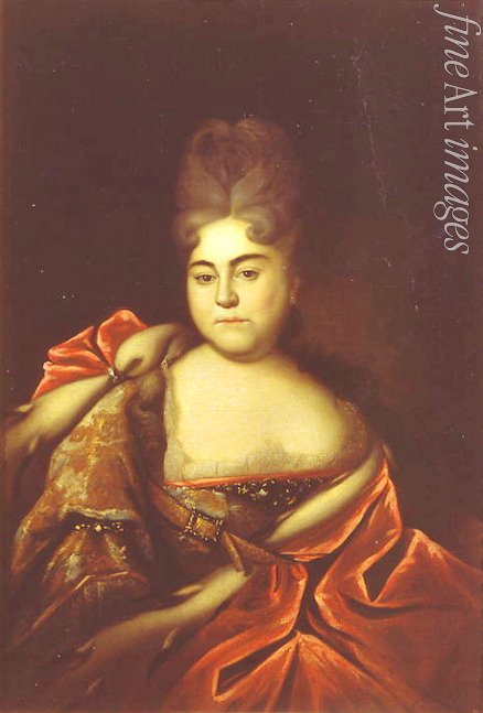 Nikitin Ivan Nikitich - Portrait of Grand Duchess Natalya Alexeevna of Russia (1673-1716), sister of tsar Peter the Great