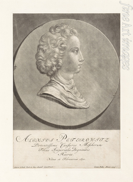 Schenk Peter (Petrus) the Elder - Portrait of Tsarevich Alexei Petrovich of Russia (1690-1718)