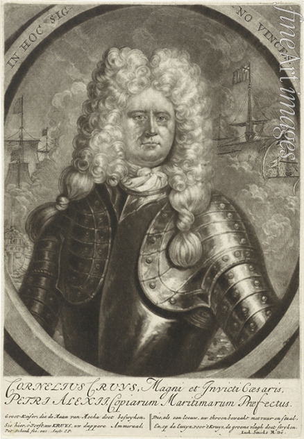 Schenk Peter (Petrus) der Ältere - Porträt von Cornelius Cruys (1655-1727), Vizeadmiral der russischen Marine