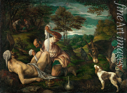 Bassano Francesco der Jüngere - Das Gleichnis vom barmherzigen Samariter