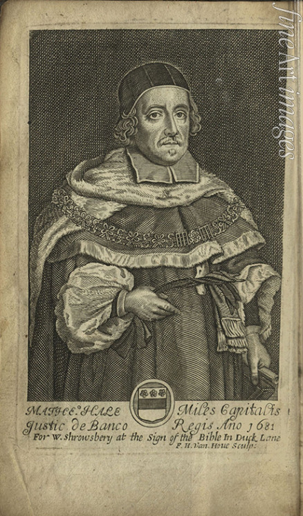 Unbekannter Künstler - Porträt von Sir Matthew Hale (1609-1676)