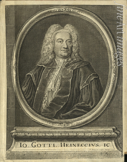 Unbekannter Künstler - Porträt von Johann Gottlieb Heineccius (1681-1741) 