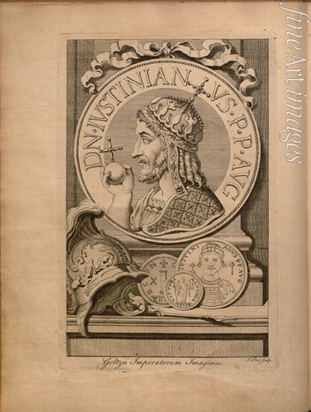 Anonymous - Emperor Justinian I. From: Jurisprudentia Philologica, Sive Elementa Juris Civilis