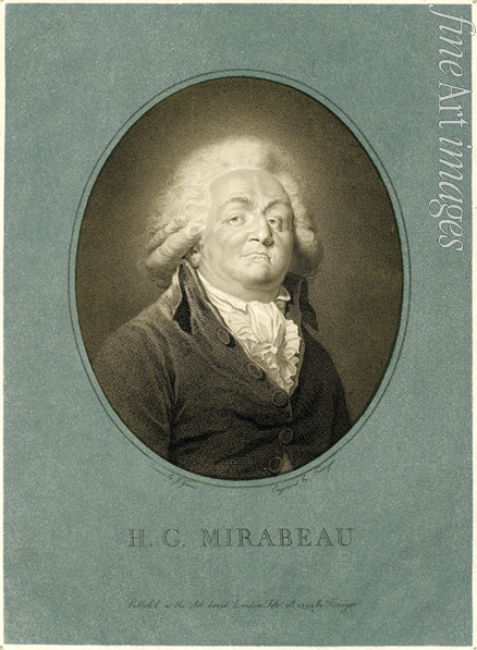 Fiessinger (Fiesinger) Franz Gabriel - Porträt von Honoré Gabriel Riqueti, Graf von Mirabeau (1749-1791)
