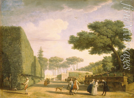 Vernet Claude Joseph - Blick in den Park der Villa Pamfili in Rom