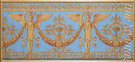 Unbekannter Künstler - Friestapete mit Dekoration aus der Zeit des Konsulats 