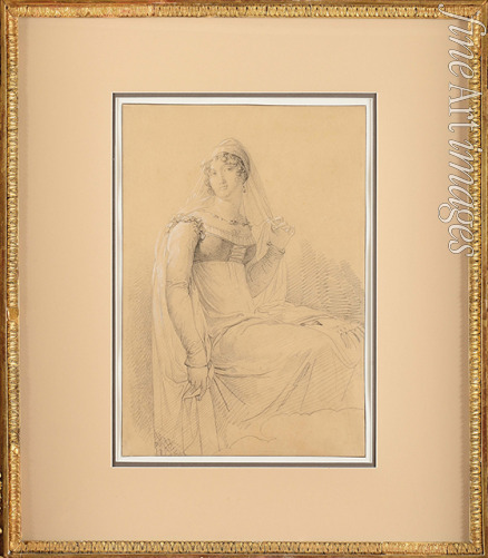 Lafitte Louis - Portrait of Caroline Bonaparte (1782-1839), Princesse Française, Grand Duchess of Berg and Cleves, Queen Consort of Naples