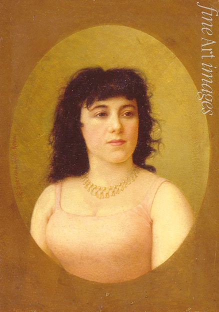 Bronnikov Feodor Andreyevich - Portrait of the Italian ballet dancer Virginia Zucchi (1849-1930)