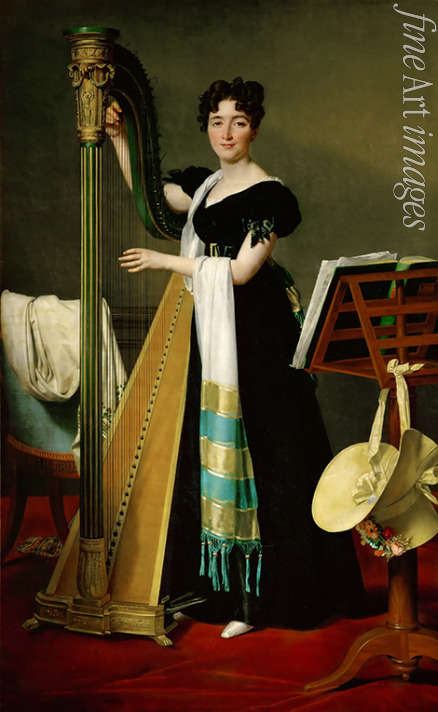 David Jacques Louis - Porträt von Juliette de Villeneuve (1802-1840), Nichte der Julie Clary-Bonaparte
