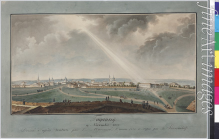 Sadovnikov Vasily Semyonovich - View of Taganrog on the day of the death of Emperor Alexander I on November 19, 1825