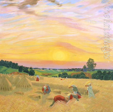 Kustodiev Boris Michaylovich - The Harvest