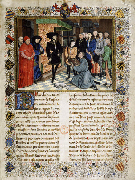 Weyden Rogier van der - Jean Wauquelin überreicht Herzog Philipp dem Guten seine 