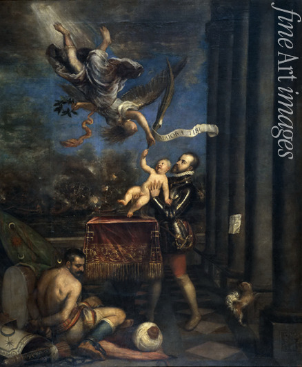 Titian - Philip II offering the Infante don Ferdinand to Victory