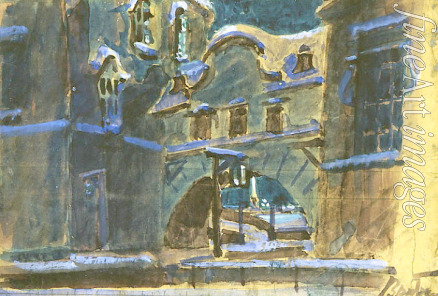 Vrubel Mikhail Alexandrovich - Stage design for the opera The Queen of spades by P. Tchaikovsky