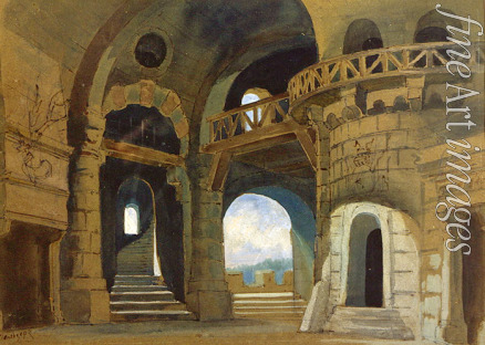 Geltser Anatoli Fyodorovich - Stage design for the play Macbeth by W. Shakespeare
