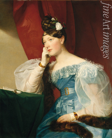 Amerling Friedrich Ritter von - Portrait of Julie von Woyna, née Freiin von Krieg-Hochfelden, later Benedek (1811-1895)